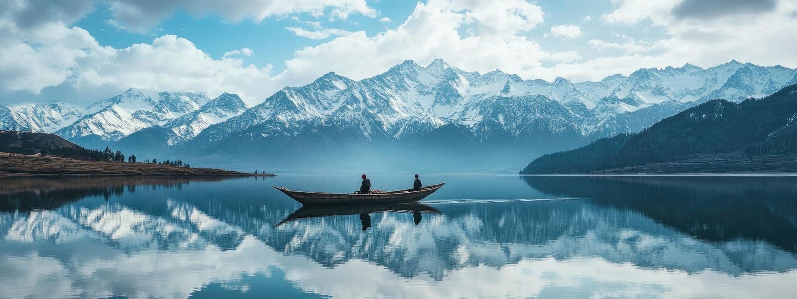 Kashmir lake and mountains