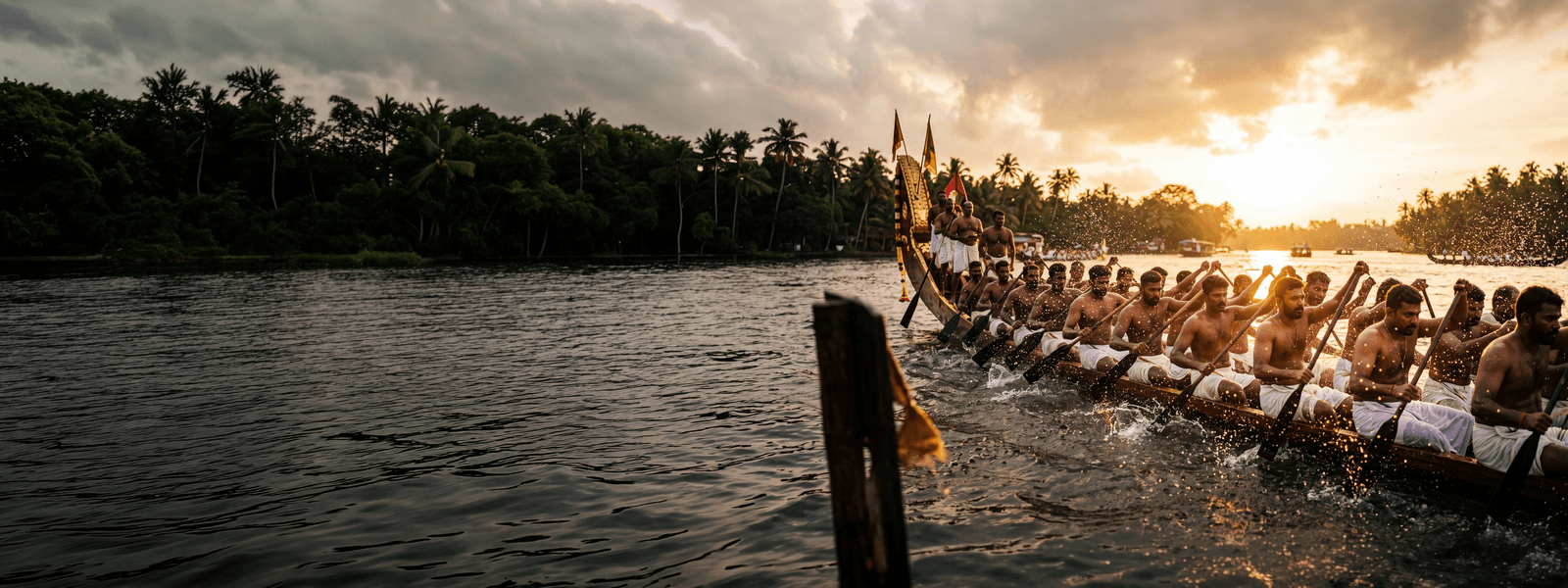 Kerala backwaters and a traditional boat race