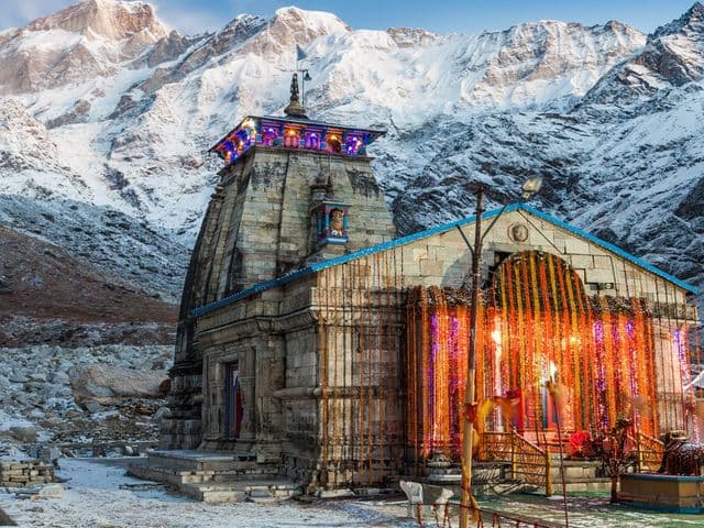 Kedarnath temple in the Himalayas